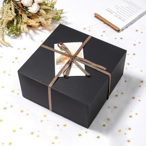 Black Gift Boxes with Lids Cardboard Gift Box for Presents, Craft Boxes