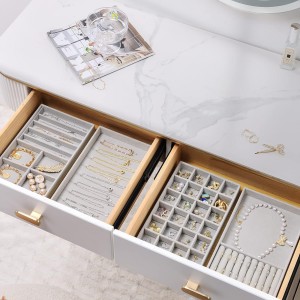 Stackable Jewelry Organizer Trays , Display Case Storagewith Removable Dividers