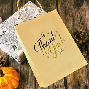 Thank You Kraft Paper Bags with Handles