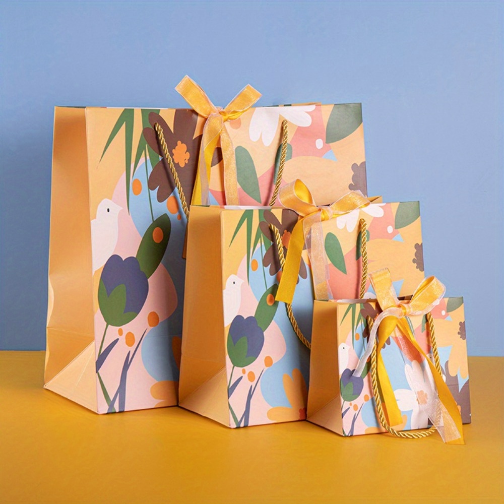 Paper Bag, Clothes With Hand Gifts, Bow Gift Bag, Handbag For Stores
