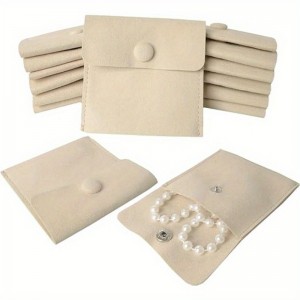 Luxury Microfiber Jewelry Pouch, Envelope Style, Small Jewelry Gift Bags