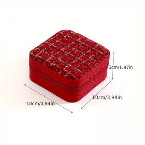 PU Leather Jewelry Box, Portable Jewelry Holder For Earrings, Rings, And Necklaces