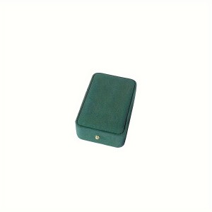 Classic Velvet Pendant Box With Golden Button, Jewelry Packaging Box