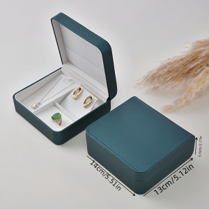 Small PU Leather Jewelry Box, Travel Portable Jewelry Storage Box For Rings