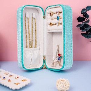 Jewelry Box Organizer for Women Luxury Fluffy Plauche PortableJewelry Case for Earings Rings Storage Holder