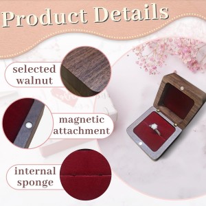 Mini Engagement Ring Holder Box with Single Slot