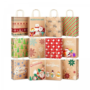 Christmas Kraft Paper Gift Bags