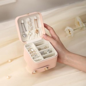 Jewelry Box for Girls Princess Style Girls Jewelry Organizer 3-Layer Kids Jewelry Box with Mirror Jewelry Box for Girls