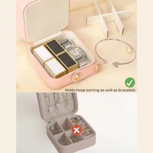 Jewelry Box for Girls Princess Style Girls Jewelry Organizer 3-Layer Kids Jewelry Box with Mirror Jewelry Box for Girls