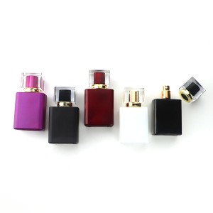 Custom color white black 50ml 1.7 OZ square perfume bottle