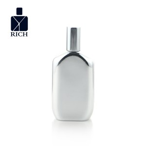 50ml Silver UV Electroplating Empty Glass Perfume Bottle