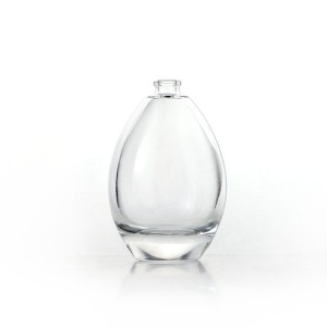 Oval Perfume Bottle With Zinc Alloy Flower Cap