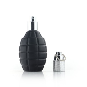 Black Green grenade shaped 100ml perfume bottle