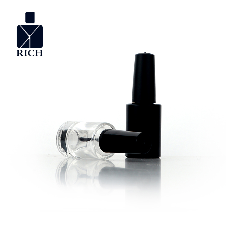Empty Nail Polish Bottles, Clear Black Glass Refillable Bottles Container with Brush Cap(10ml) Featured Image