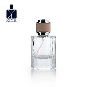 50ml Cylinder Embossed Glass Perfume Bottle