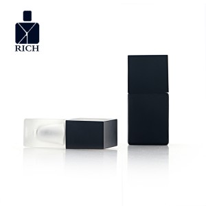 9ml 10ml Clear Frosted Black Square Nail Polish Bottle