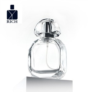 50ml Octagonal Perfume Spray Bottle With Fan Shape Cap