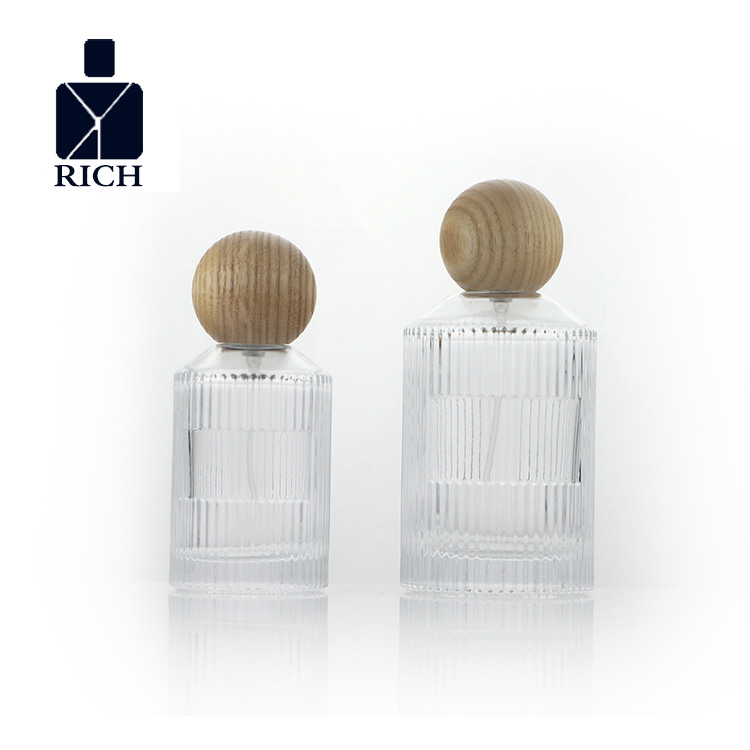 perfume bottle with wooden cap