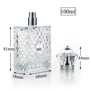 3.4 Oz Perfume Bottle engraved Glass Bottle