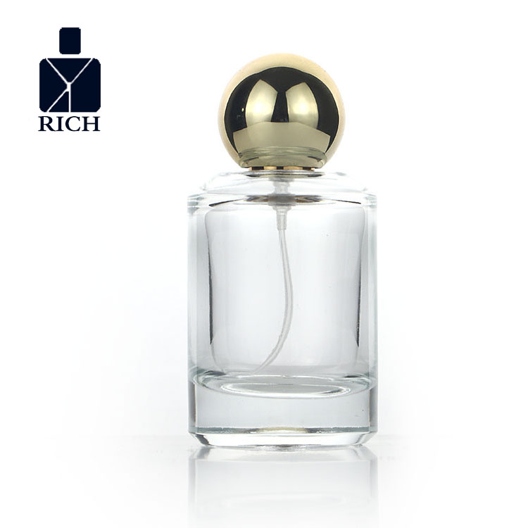 50ml Cylinder Perfume Bottle With Golden Ball Cap Featured Image