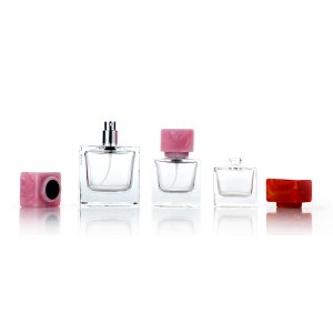 30ml 50ml 100ml Square Cologne Bottle With Resin Cap