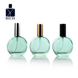 60ml Custom Colour Flat Round Glass Perfume Spray Bottle