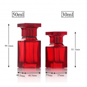 TF Square Shape Glass Cologne Perfume Bottles
