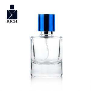 50ml Round Perfume Bottle With Luxury Blue Cap