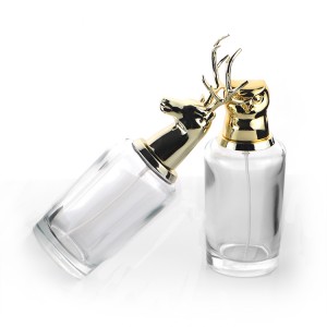 Perfume Spray Bottle with Zinc Alloy Animal Head Cap