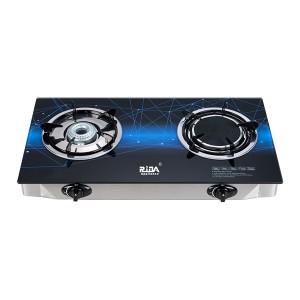 Cheap price glass gas stove 6mm tempered glass 2 burner gas cooker RD-GD356
