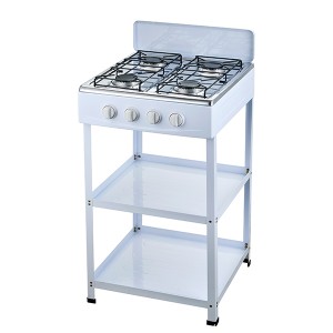 Μόνιμη κουζίνα υγραερίου με 4 καυστήρες και 2 ράφια σχάρα κουζίνας RD-SS016