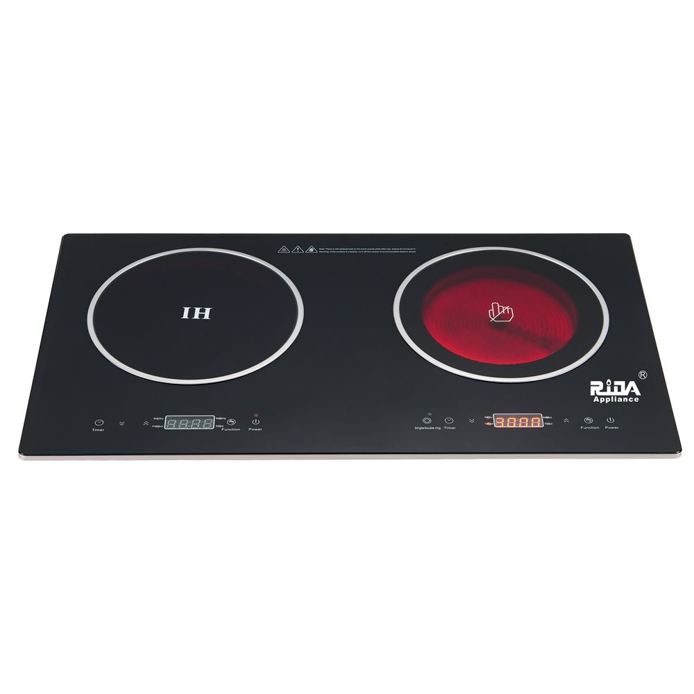 Electrical 2 burner double burner induction cooktop built in Ceramic cooker tempered glass electric gas stove  RDX-GH028
