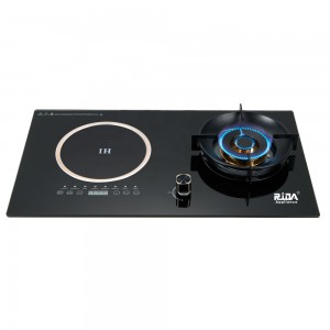Electrical 2 burner double burner induction cooktop gas hob burner built in gas cooker tempered glass electric gas stove RDX-GH037