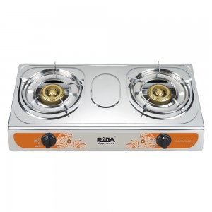 Double stainless steel automatic ignition table top honeycomb burner gas cooker cooktop stove RD-GD048