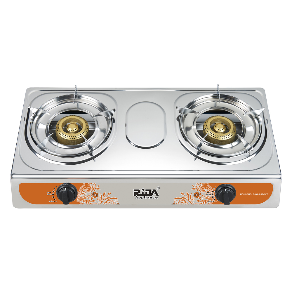 Doppju ta 'l-istainless steel ignition awtomatika mejda top honeycomb burner gas cooker cooktop stufi RD-GD048