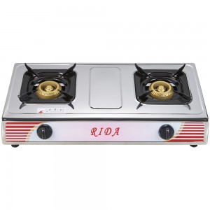 موقد غاز المطبخ 2 شعلة من الحديد الزهر موقد على شكل قرص العسل طباخ غاز موقد غاز RD-GD339