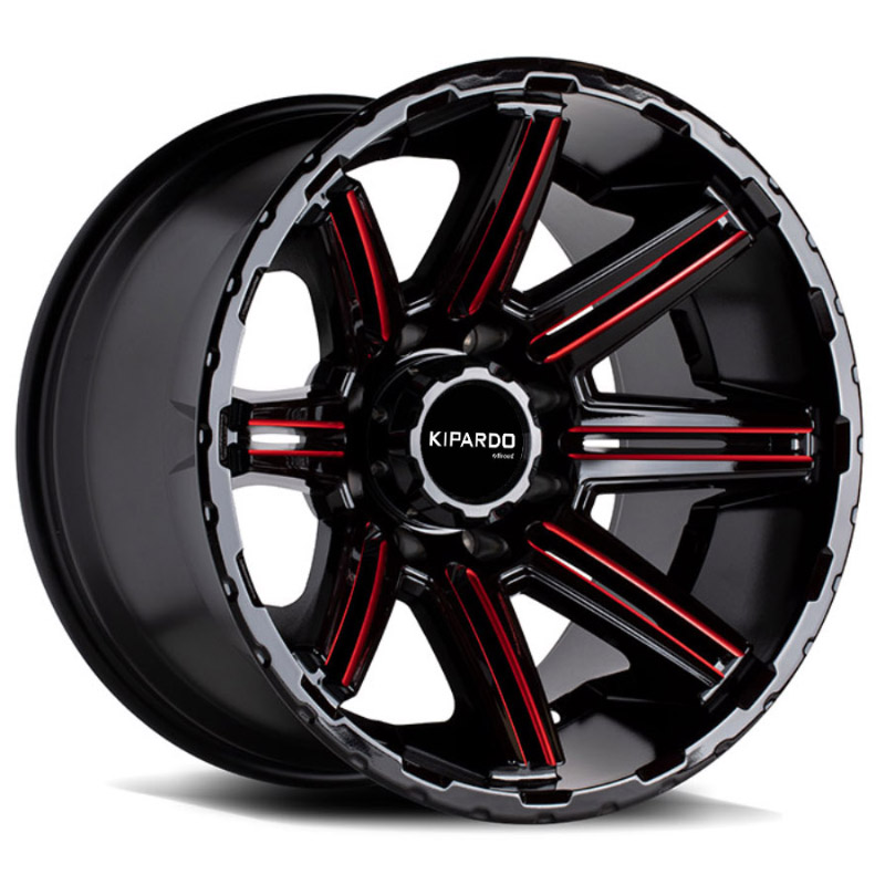 Kipardo 17 18 inch factory customized aluminum alloy car rims offroad wheels