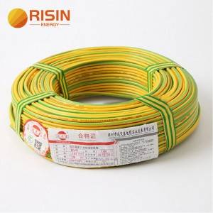 Fast delivery Solar Cable 10mm2 - PVC Yellow Green Solar Earth Ground Cable – RISIN