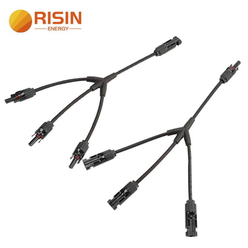 Good Quality PV Cable Harness – IP67 Parallel Connection 1 To 3 Y Type Y Branch PV Solar Power Connector – RISIN
