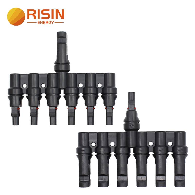 China Cheap price Solar T Branch – 6 to 1 MC4 Splitter Connecting Solar Panels in parallel – RISIN