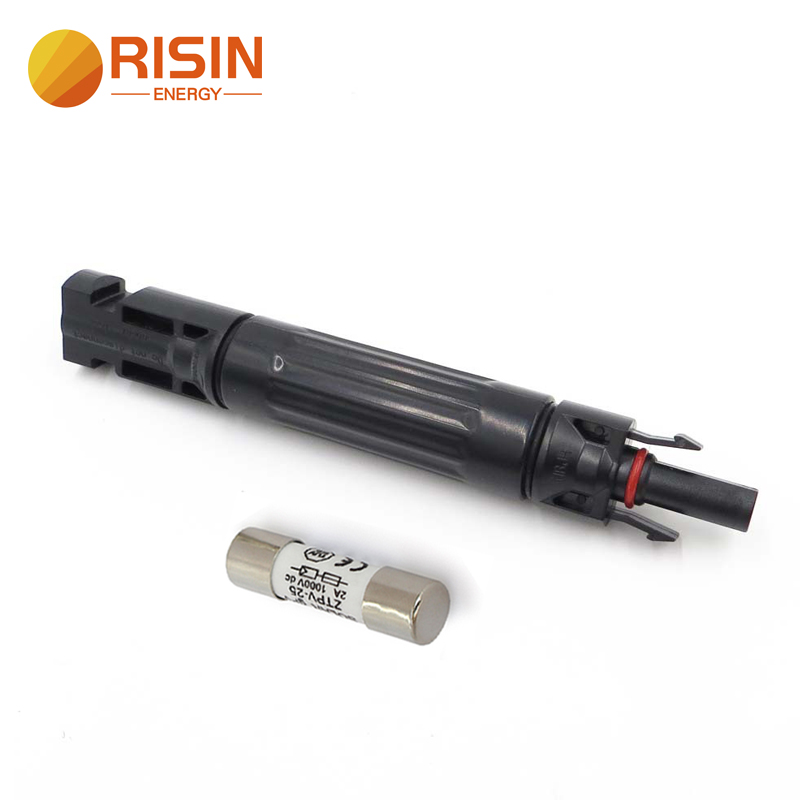 Risin 10x38mm Solar Fuse Inline Holder 1000V 10A 15A 20A 25A 30A MC4 Fuse Breaker Connector in Solar Panel System