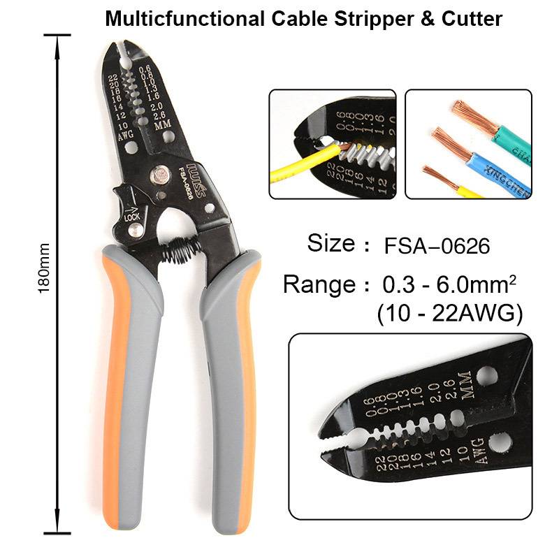 Cable Wire Stripper Cutter Crimper Automatic Terminal Crimping Plier Tool MC 