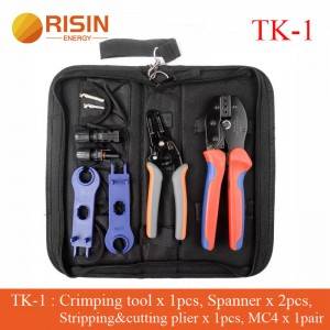 Hot New Products Pv Yellow Green Wire - PV Solar MC4 Tool Set kits Bag For MC4 Multifunction Including Crimping/Stripping Plier – RISIN