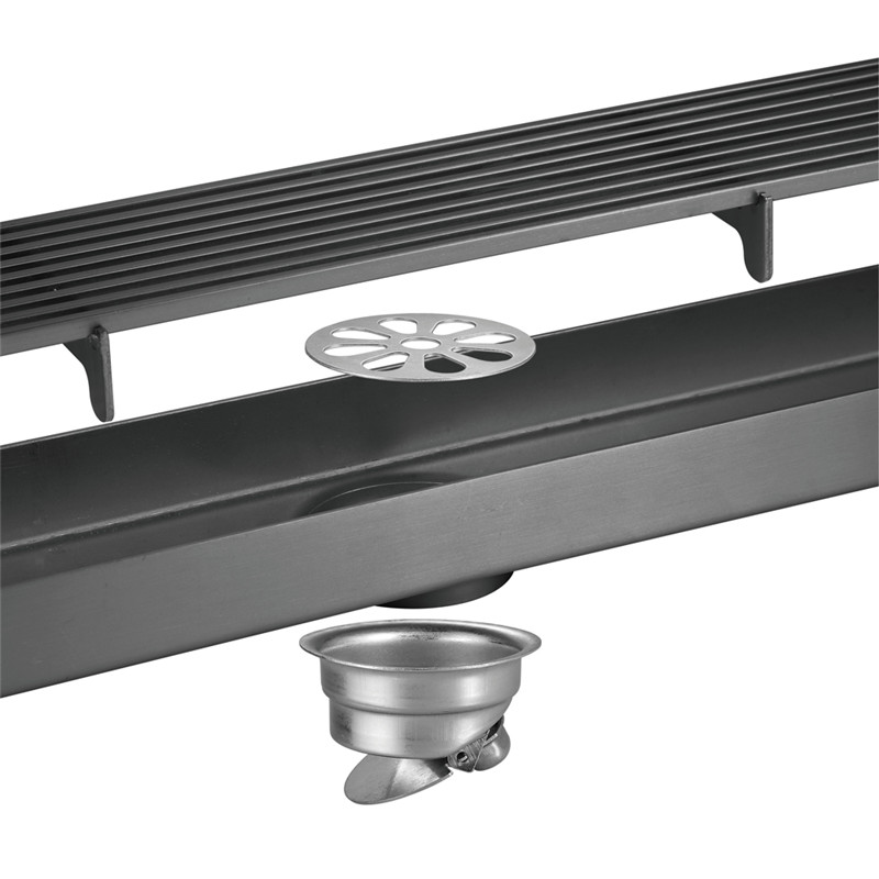 Simple Rectangle 304 Stainless Steel Linear Shower Floor Drain Length 7x60CM 7x80CM