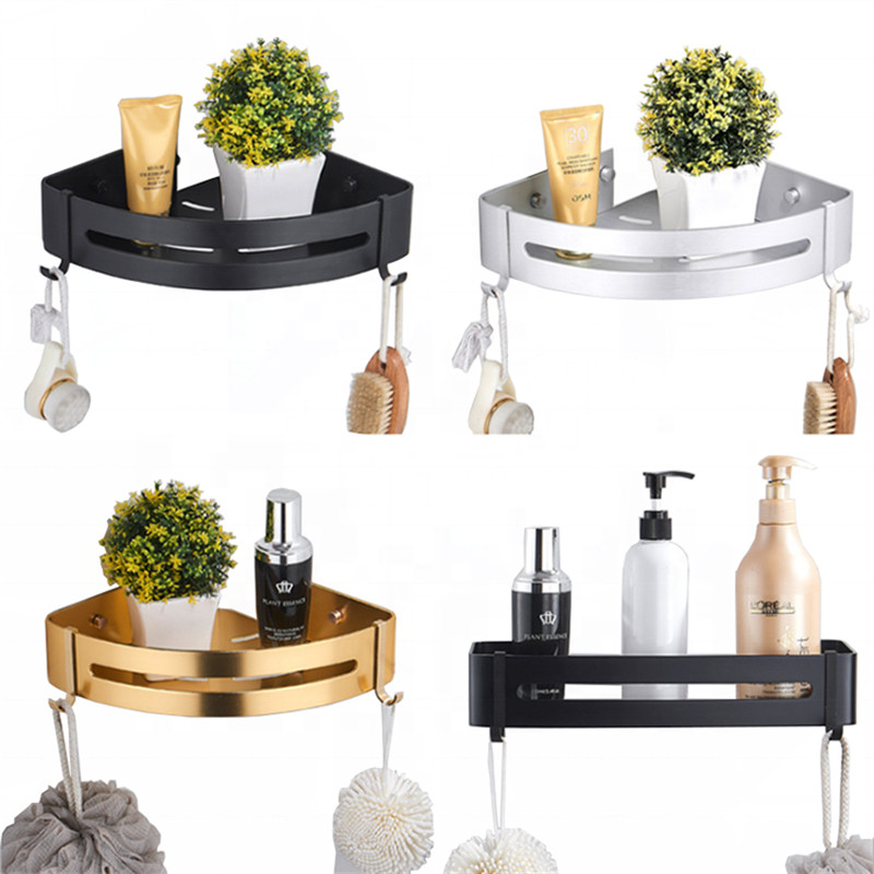 Discount Famous Black And Gold Bathroom Accessories Sets Supplier –  Bathroom Corner Shelf – Rising Sun