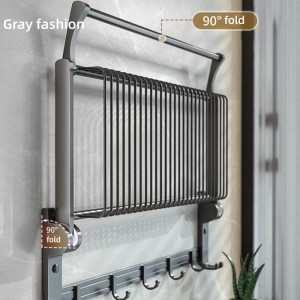 Buy Best Grey Bathroom Accessories Set Products –  Gun Gray Bathroom Rack Set – Rising Sun