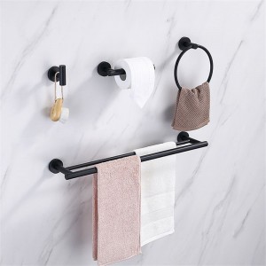 Bathroom Bin And Toilet Brush Set Factory –  Bathroom Accessories Black – Rising Sun