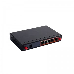 Industriegrad Router Ass e Wireless Gateway Mat WIFI, 1 WAN Port, 4 LAN Port.