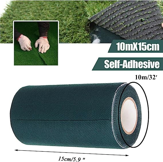 Artificial Grass Tape, Turf Seam Tape, Self-Adhesive Seaming Tape for Lawn  Carpet Jointing, Connecting Synthetic Turf Lawn Mat (Dark Green,  6-inch16.5ft) : : Home & Kitchen