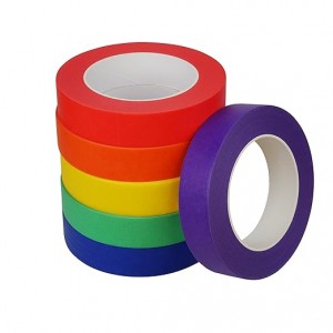 Masking Tape Colorful Craft Tape, Rainbow Labeling Tape for Arts Crafts DIY, Decorative Paper Tape for Kids